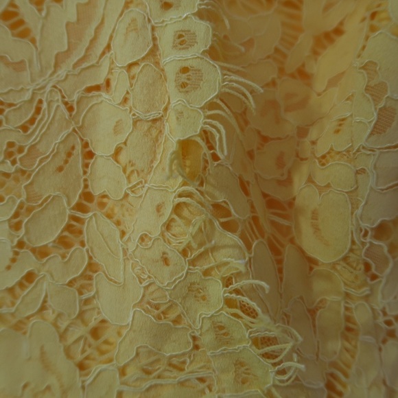 LULU'S Love Swept Yellow Lace Midi Skater Dress - Picture 11 of 12